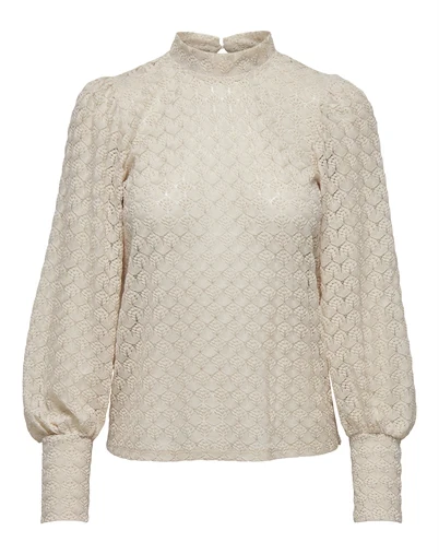 JDY - JDYAvery Lace Bluse - Sandshell